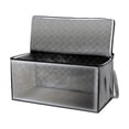 thumbnail image 2 of Clear Window Fabric Storage Bags, Heavy Duty Clothes Storage Bins with Zipper Lid, Reinforced Carry Handles Foldable Storage Totes for Quilt Clothing Dorm Wardrobe 8PCS, 2 of 7