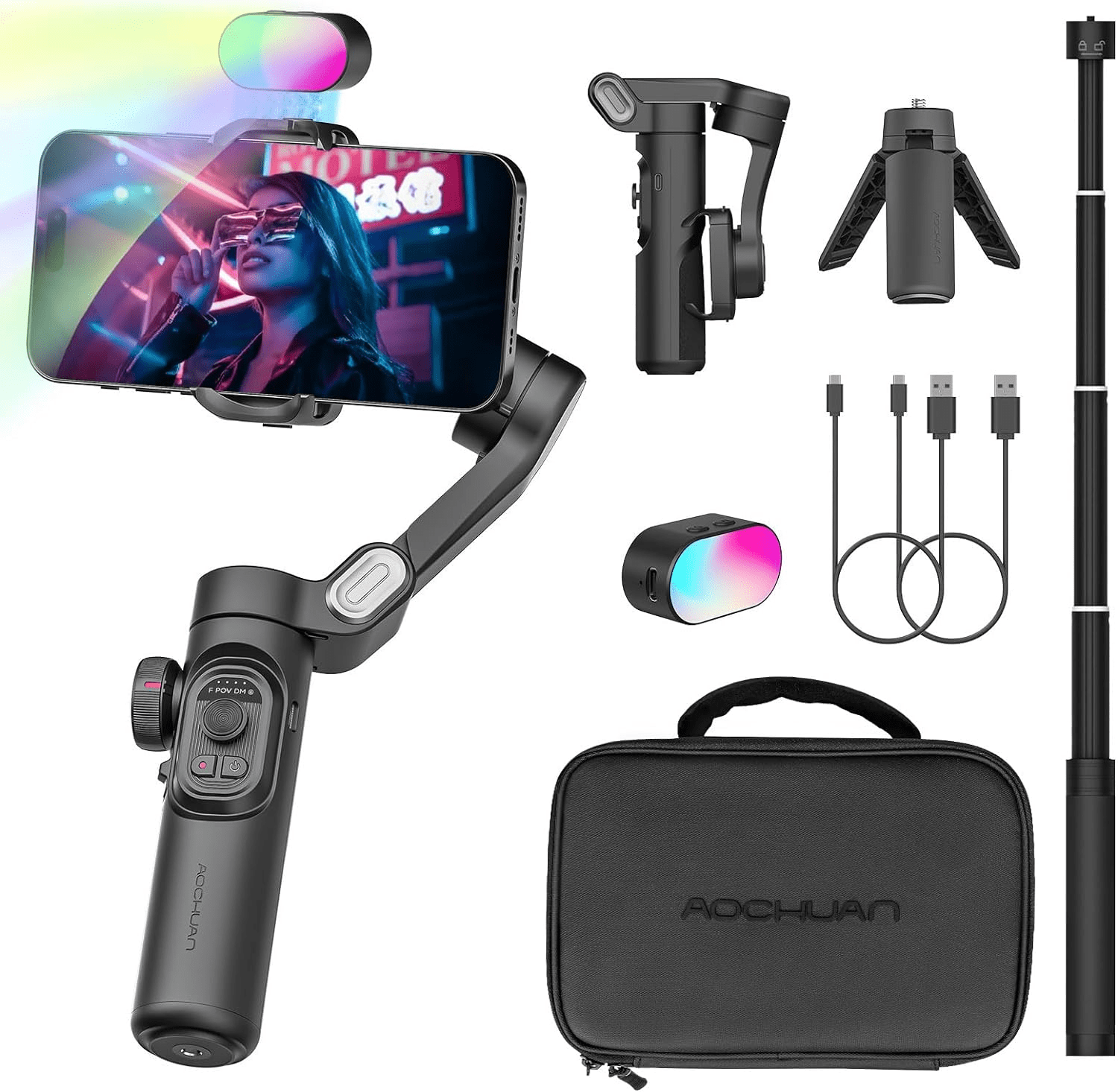 スマホアクセサリー Industry-Standard 3-Axis Gimbal Gimbal Stabilizer for Smartphone, 3-Axis Phone Gimbal for