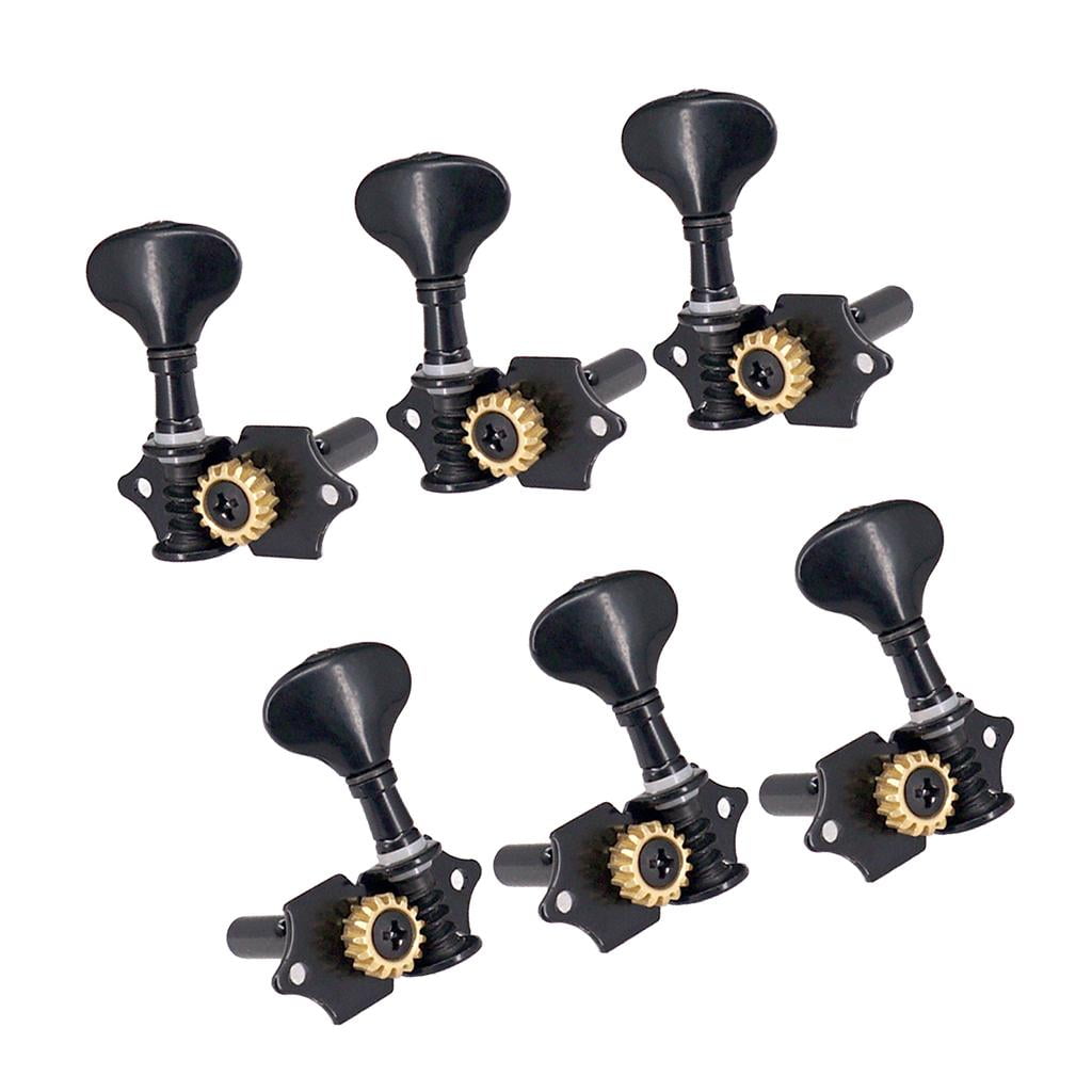 6 Piece Pegs Metal Acoustic Guitar Preamps Black