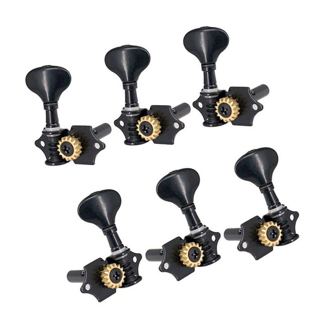 TISHITA 6 Pièces Guitare Tuners Tuning Chevilles Clés Machines Têtes 3R 3L Noir