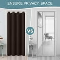 thumbnail image 6 of DONGPAI Blackout Curtains for Doorways and Closets, Privacy Door Curtain Room Divider Thermal Insulated Door Curtain, 1 Panel, 52" x 80", Brown, 6 of 8