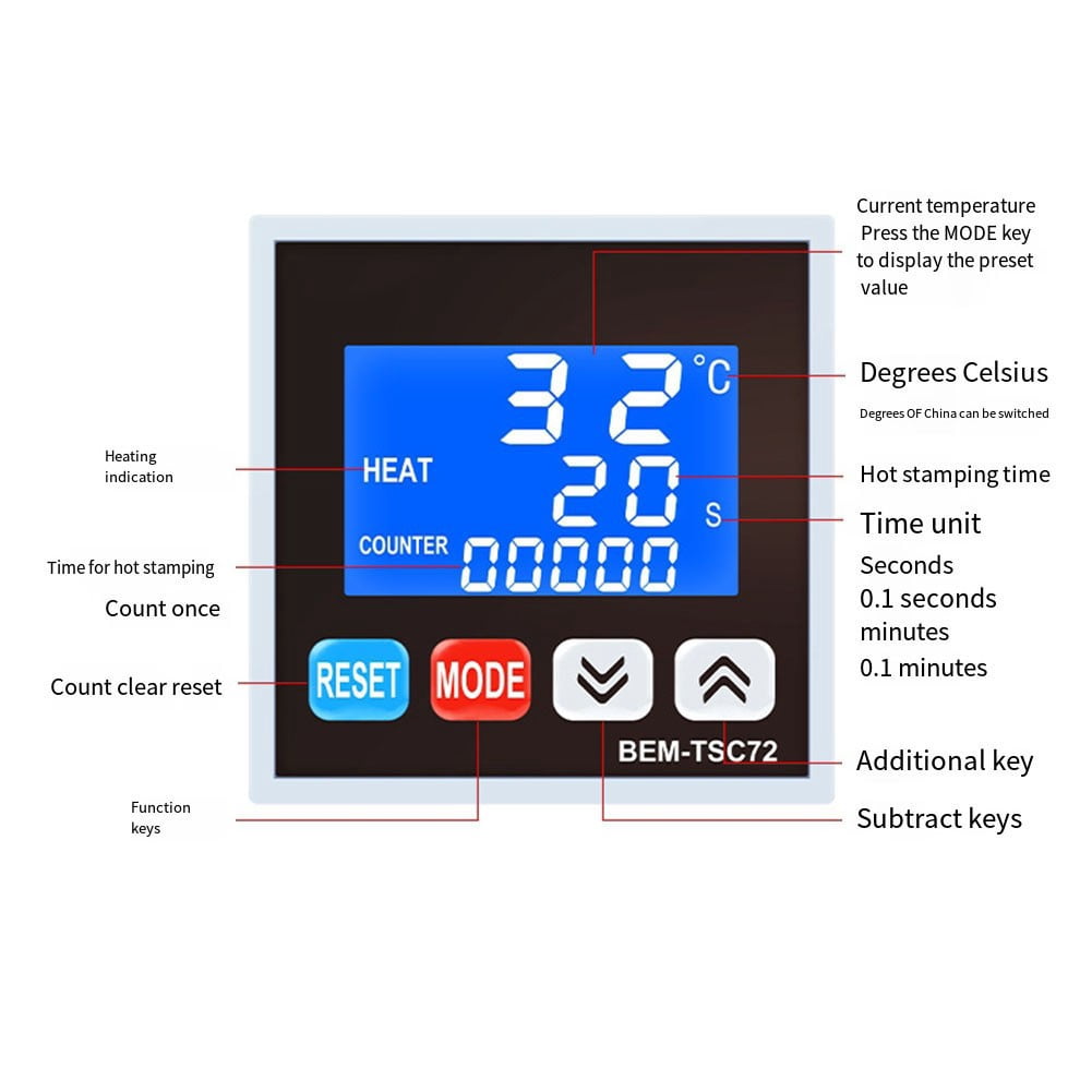 RANMEI Multifunctional Bemtsc72 Temperature Controller Long Lasting And Stable