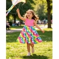 thumbnail image 4 of Aideaone Toddler Girls Dresses Sleeveless Tiered Sundress Kids Cute Print Twirly Swing Summer Dress Casual Sun Dress for Little Girls 4-7T, 4 of 7