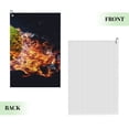 thumbnail image 2 of Fuzoiu Tennis Ball In Fire1 Print Golf Towel, Microfiber Golf Towels for Golf Bags with Clip,16" x 24" Portable Golf Towel,Best Gifts for Father Men Golf Fan Golfer, 2 of 8
