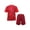 Red, variant on TSSOE Kids Boys Football Training Uniform Soccer Jersey Short Sleeve Shirts with Drawstring Mesh Yellow L