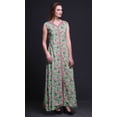 thumbnail image 3 of Bimba Floral Printed Front Slit Sleeveless Summer Spring Long Women BeachÂ&nbsp;Dress-X-Large, 3 of 5