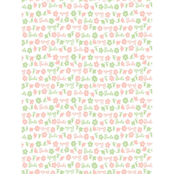 Learns to Cook Removable Vinyl Wallpaper by Barbie - Pink and Green