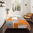 thumbnail image 4 of Orange Grey Large Tapestry for Bedroom Wall Hanging Tapestry,Modern White Mottled Graffiti Art Painting Ceiling Backdrop Tapestries Poster Blanket Wall Decor for Teens Room Living Room 86" x 104", 4 of 8