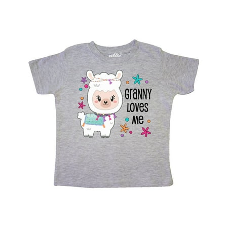 

Inktastic Granny Loves Me- Cute and Happy Llama Gift Toddler Boy or Toddler Girl T-Shirt