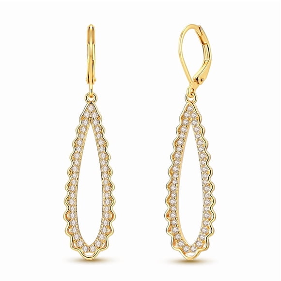 Arete de Lágrima Dorado Bañado en Plata