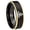 Black And Gold Step Edge, variant on Pester Master Masonic Dome Brushed Finish Blue Tungsten Ring 10MM