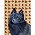 thumbnail image 1 of 11 x 15 In. Schipperke Fall Leaves Portrait Flag, Garden Size, 1 of 1