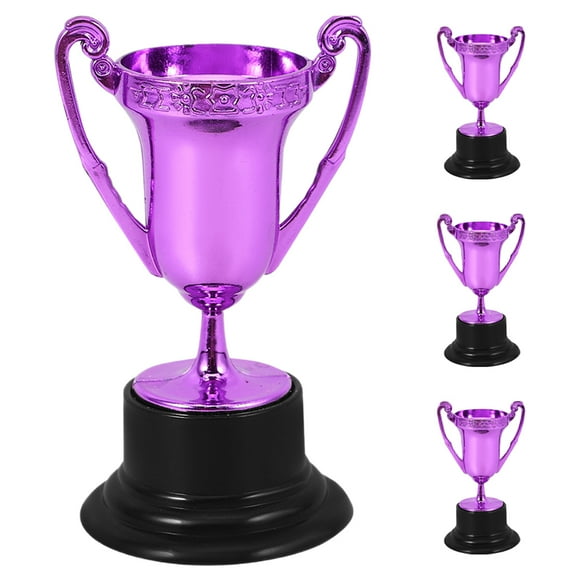 4Pcs Mini Trophies for Games Plastic Trophy Decor Party Trophy Small Plastic Trophy Celebration Trophy Decor Mini Trophies Prop