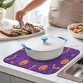 thumbnail image 2 of Halloween Spider Bat Pattern Dish Drying Mat for Kitchen 1 Pack, Ultra Absorbent Microfiber Dishes Drainer Mats,16x18in(41x46cm), 2 of 6