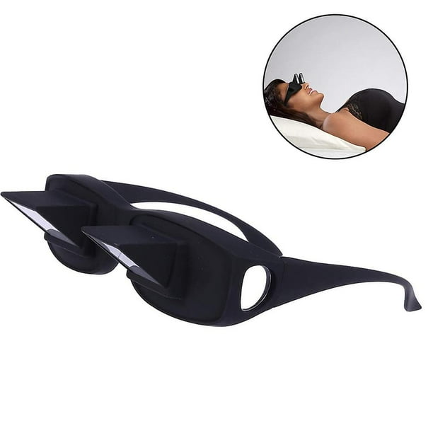 Gafas perezosas, gafas de prisma de cama, gafas horizontales de alta definición, gafas de prisma, periscopio, gafas de mentira, gafas compatibles con lectura y reloj de televisión Afortunado Sencillez