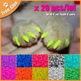thumbnail image 2 of Nuevas y coloridas uñas de gato de moda, garras suaves para gatos, 20 piezas/lote con pegamento adhesivo gratuito, tamaño XS, SM, L, regalo para mascotas, 2 of 5