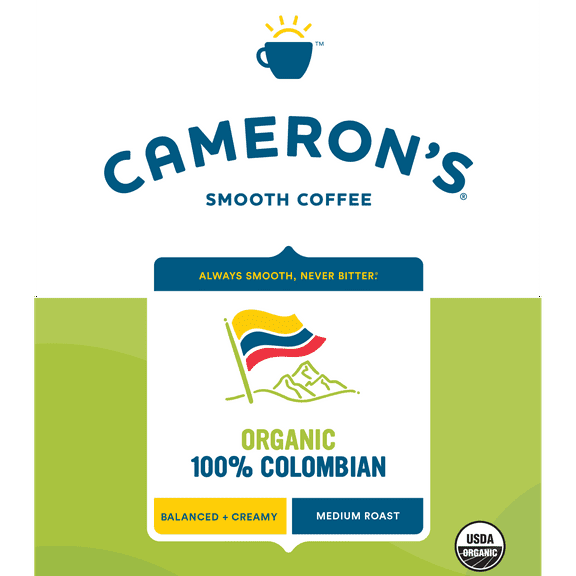 Cameron's Coffee Organic 100% Colombian Medium Roast Whole Bean Coffee - 4lb