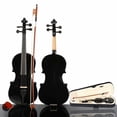 thumbnail image 2 of Hassch New 1/4 Acoustic Violin Case Bow Rosin Black, 2 of 8