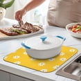 thumbnail image 3 of Autumn Daisy Drying Mat - Absorbent Foldable Dish Drying Pad with Rustic Wildflower Pattern, 3 of 7