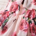 thumbnail image 6 of New trending & for spring GaThRRgYP Tropical Leaf Print Round Neck Dress-Jungle Explorer,Girls Summer New Slip Dress Elegant Rose Print Princess Dress Line Shoulder Dress, 6 of 8