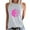 DT-White, variant on Women's Neon Sunflower Graphic Tank Top - Polyester Casual Summer & Festival Wear, Eye-Catching for Outings