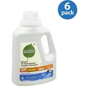 Seventh Generation Free and Clear Natural 2X Concentrated Liquid Laundry Detergent, 50 Fl oz, (Pack of 6)
