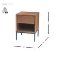 thumbnail image 4 of NPD Furniture Hathaway 18" 1-drawer Wood Nightstand in Newton Brown/Black, 4 of 7