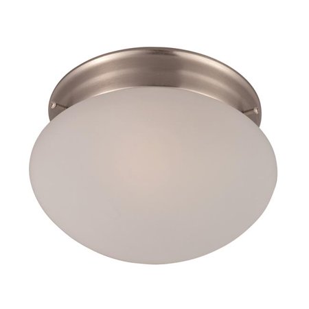 

4.5 x 7.5 in. Essentials One Light Flush Mount Satin Nickel