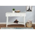 thumbnail image 2 of Alpine Furniture Flynn Wood Console Table with 2 Drawers in White, 2 of 6