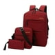thumbnail image 1 of Mochila de negocios de gran capacidad para hombre, de color sólido, impermeable y con puerto de carga USB. rojo, 1 of 9