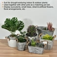 thumbnail image 5 of Unique Bargains 9.5'x5' Oval Metal Bucket with Rope Handles Flowerpot Planter Container, 2 Pack, 5 of 5
