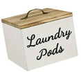 thumbnail image 4 of jifeng Wooden Storage Container Dispenser for Laundry Room Organization and Storage White laundry pod, 4 of 9