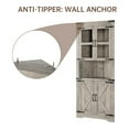 thumbnail image 5 of Home Farmhouse Corner Cabinet, Tall Corner Storage Cabinet with Glass Door & Adjustable Shelves, Bathroom Cabinet with Storage for Living Room, Kitchen, Bathroom, 5 of 8