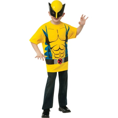 Child's Marvel Comics Universe X-Men Wolverine T-Shirt With Mask