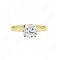 thumbnail image 4 of Cora Jewellery 2CT Round Moissanite Simple Solitaire Engagement Ring For Women, 14K Yellow Gold, 4 of 5