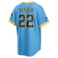 thumbnail image 3 of Men's Nike Christian Yelich Powder Blue Milwaukee Brewers City Connect Replica Player Jersey, 3 of 3