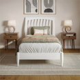 thumbnail image 2 of AFI Orleans Lit Plateforme Bas en Bois Massif Simple TG Style Traîneau Blanc, 2 of 13