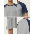 thumbnail image 6 of NOMADIC NOOK Men's Short Sleeves Comfy Contrast Color Loose Fit Nightshirts 2 Pack, 6 of 6
