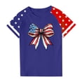 thumbnail image 4 of T-Shirt à Manches Courtes pour la Fête de l'Indépendance pour Garçons et Filles Tout-Petits, Mélange Doux de Polyester-Spandex, Col Rond, Imprimé Coloré, Port Toutes Saisons, Lavable à la Main, 4 of 4