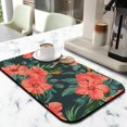 thumbnail image 2 of 2 Pack Washable Rubber Multicolored Flower Leaves Dish Drying Mats for Kitchen Counter Home Large Coffee Bar Pad Accessories and Decor for Utensils Stemware (2pcs 19.5''x12''), 2 of 6