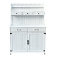 thumbnail image 2 of Lisonu Outdoor Potting Bench, White Fir Wood Gardening Table with Storage Cabinet and Drawers, 64.5x45.5x18.9 inches, 2 of 6