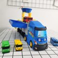 thumbnail image 3 of Tayos Parking Lot Cartoon Small Bus Truck Caja de almacenamiento con 3 Mini Pull Back Car Toys Regalos de cumpleaños para niñoszhangyuxiang, 3 of 4
