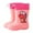 Pink, variant on Toddler Girls Elastic Mouth Rain Boots Textured Soles Non Slip Light Rain Shoes Primary School Students For Kids Vêtements Pour Enfants Size 4.5-5T