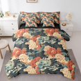 thumbnail image 1 of Erosebridal Ocean Wave Bed in a Bag Queen size, Colorful Flower Bed Set, Japanese Style Decor, Reversible 7pcs, 1 of 5