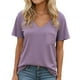 thumbnail image 2 of mfyjkho Tops Para Salir, Blusa De Mujer Con Cuello En V, Lisa, Informal, Holgada, De Verano, De Manga Corta, Con Bolsillo Tops Para Salir Para Mujer M, 2 of 5