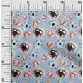 thumbnail image 1 of oneOone Cotton Flex Dusty Blue Fabric Flower Watercolor Sewing Material Print Fabric By The Yard 40 Inch Wide, 1 of 4