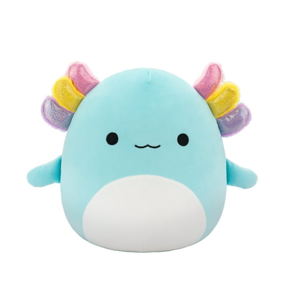 Squishmallows Official 10 inch Irina the Teal Axolotl With Rainbow Gills - Child's Ultra Soft Plush Toy