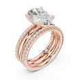 thumbnail image 2 of Zuwelria Certified Moissanite Diamond Rings | 4.13 CTW Excellent Oval Cut Diamond Engagement Rings | 18K Rose Gold Plated Sterling Silver Ring Set in Size 8, 2 of 9