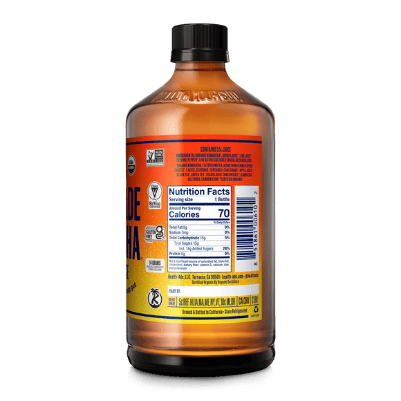 Health-Ade Kombucha, Ginger Lime Cayenne Cleanse, Probiotic Drink