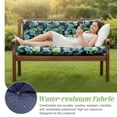 thumbnail image 4 of Eurhowing Outdoor Bench Cushion Waterproof, 60"x40"x4" Thick Patio Swing Chair Cushions with Ties, All-Weather High Density Foam Seat Pad for Porch Garden Furniture, Leaves, 4 of 11